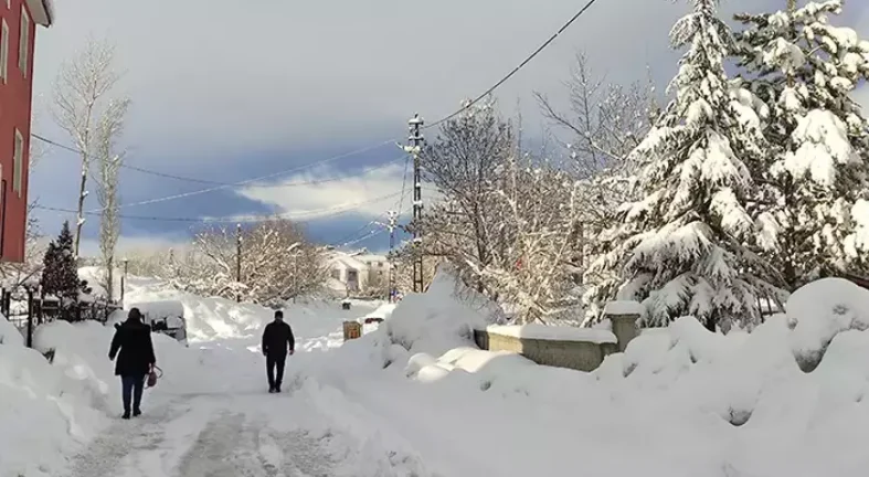 İki kentte eğitime kar engeli
